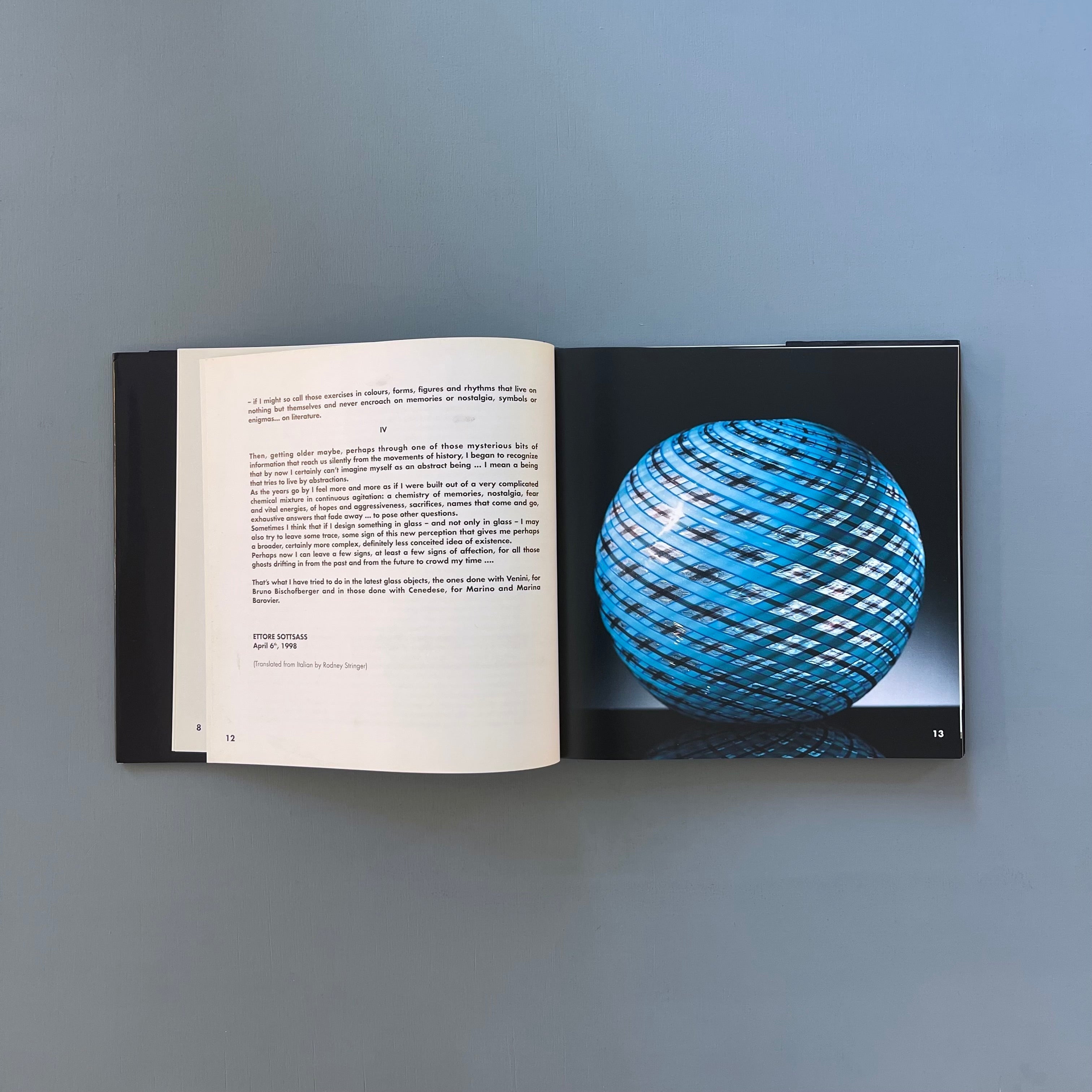 Ettore Sottsass - Glass Works - Vitrum 1998 - Saint-Martin Bookshop