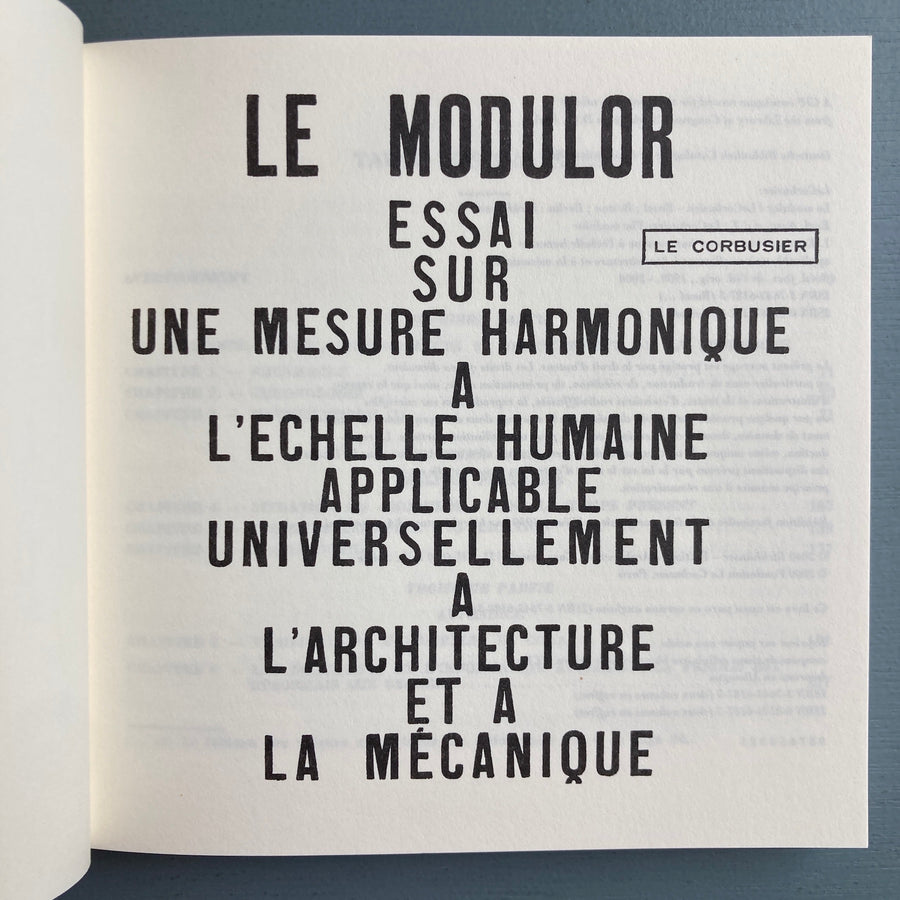 Le Corbusier - Modulor - Fondation Le Corbusier 2000 - Saint-Martin Bookshop