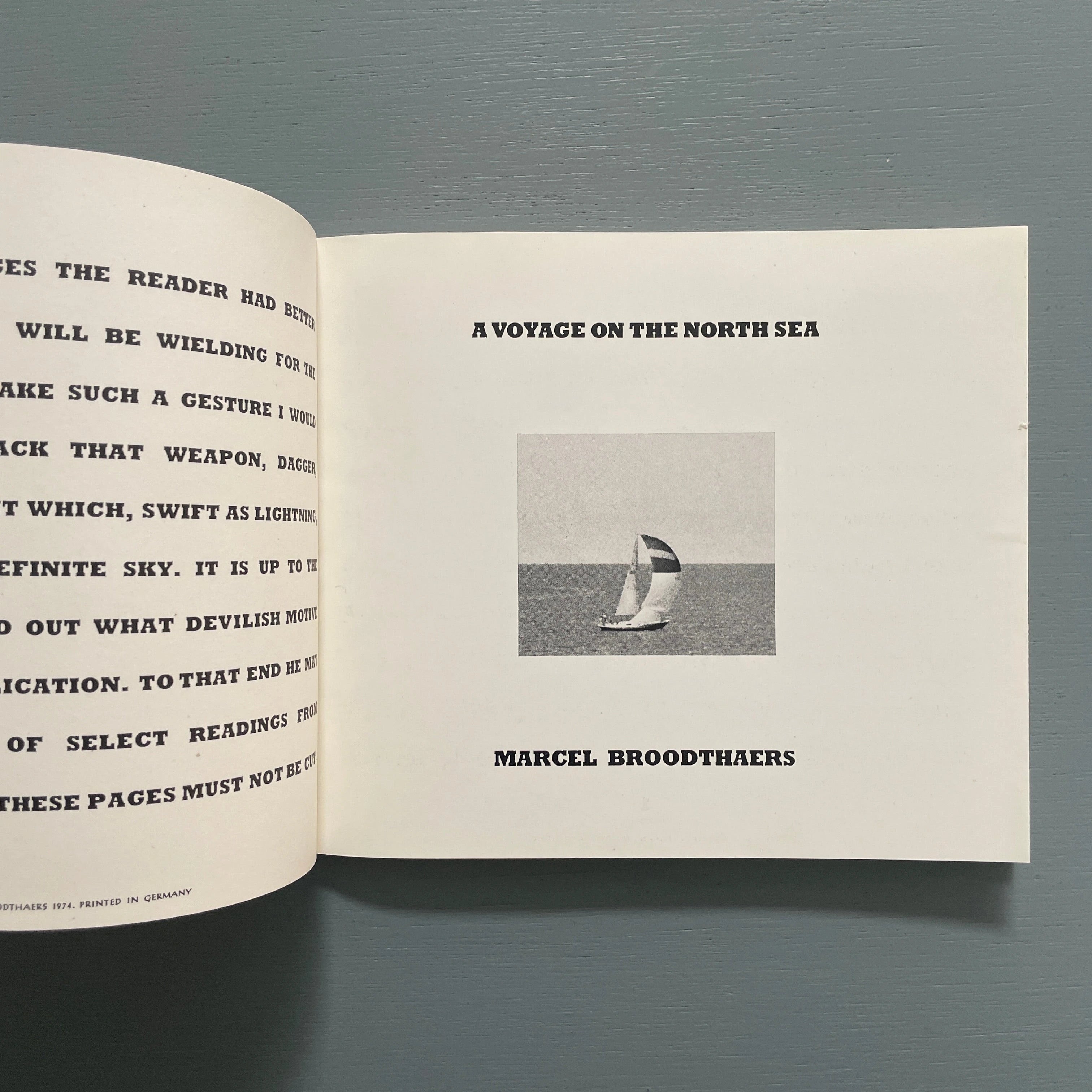 Marcel Broodthaers - A voyage on the North Sea - - Saint