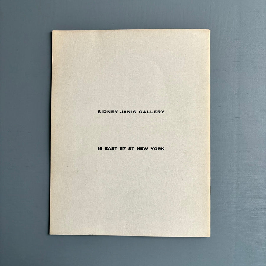 Josef Albers - Sidney Janis Gallery 1961 - Saint-Martin Bookshop