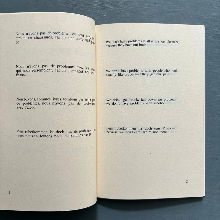 Albert Oehlen & Martin Kippenberger - No problem . no problème - Edition Patricia Schwartz/Galerie Kubinski 1986 - Saint-Martin Bookshop