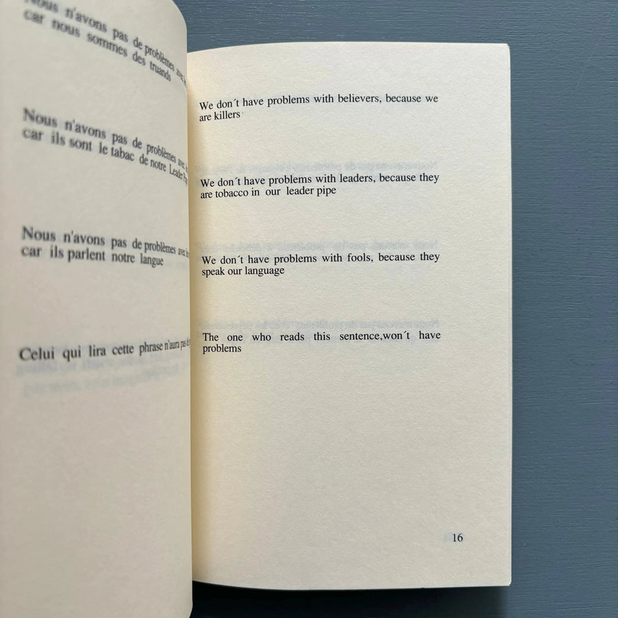 Albert Oehlen & Martin Kippenberger - No problem . no problème - Edition Patricia Schwartz/Galerie Kubinski 1986 - Saint-Martin Bookshop