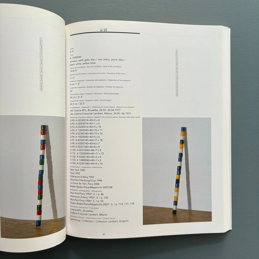 André Cadere - Catalogue raisonné - König 2008 - Saint-Martin Bookshop