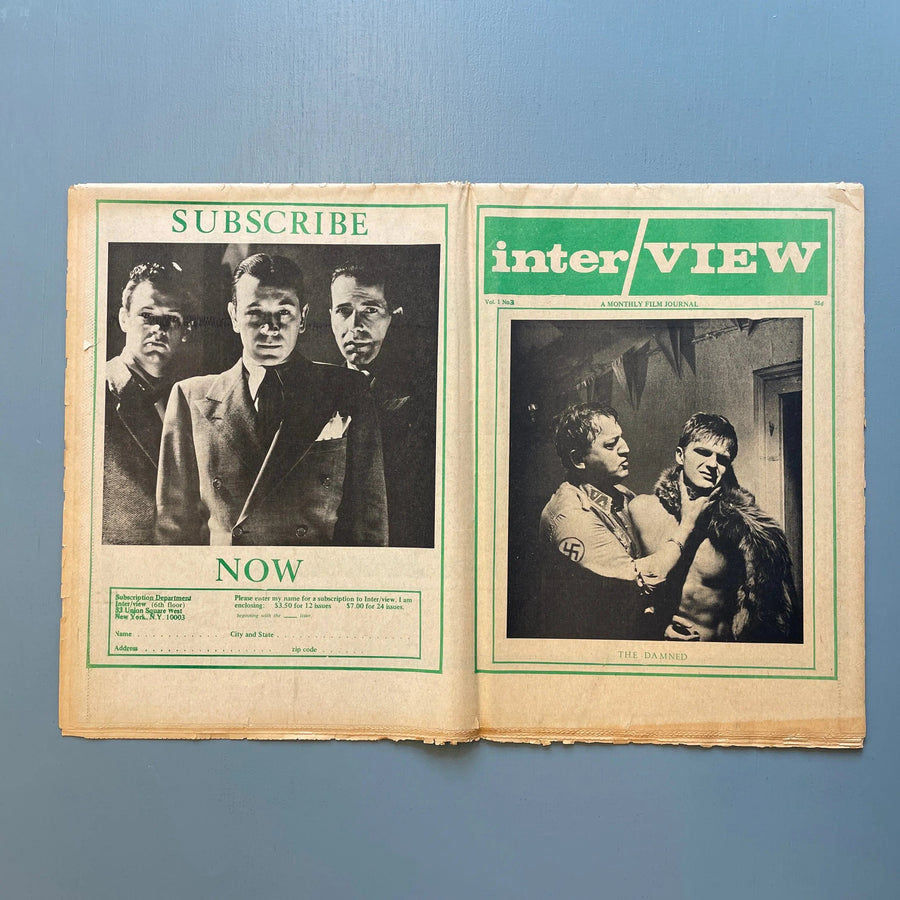 Andy Warhol - Interview Magazine Vol1 No3 - Poetry on Films, Inc 1969 Saint-Martin Bookshop