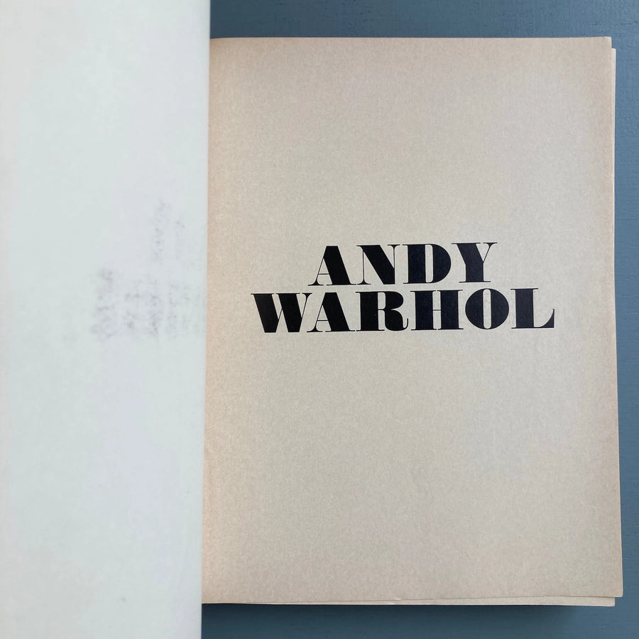 Andy Warhol - Exhibition catalogue - Moderna Museet 1968 - Saint-Martin Bookshop