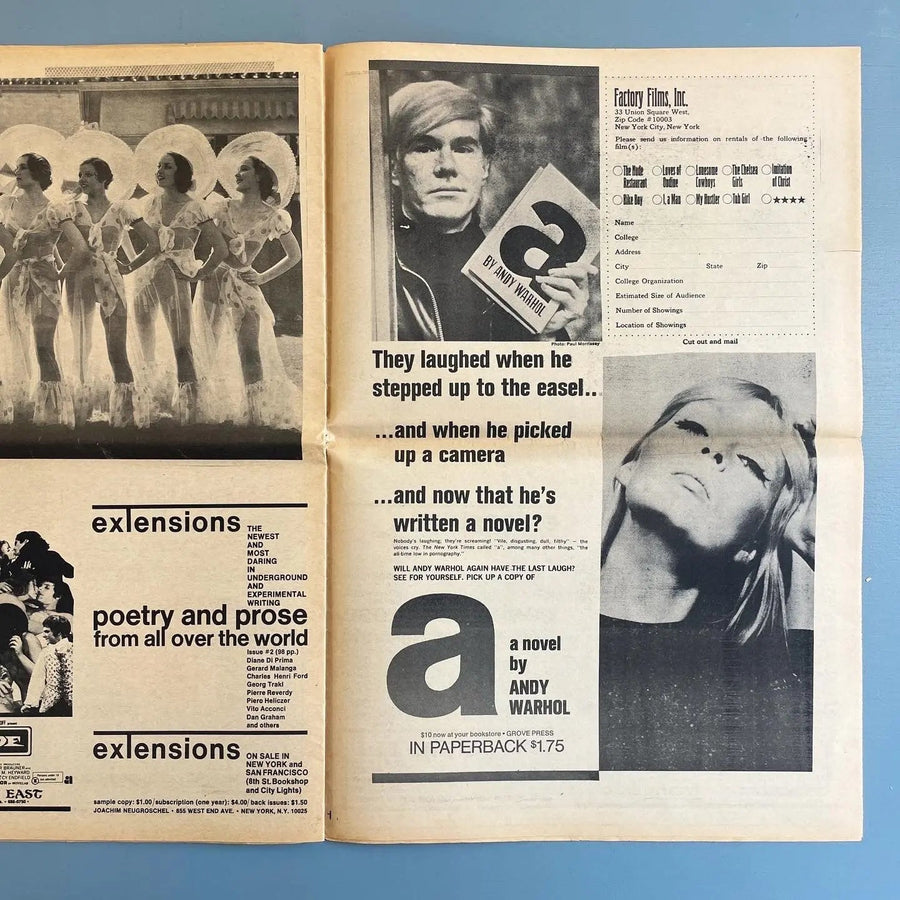 Andy Warhol - Interview Magazine Vol1 No2 - Poetry On Films, Inc 1969 - Saint-Martin Bookshop