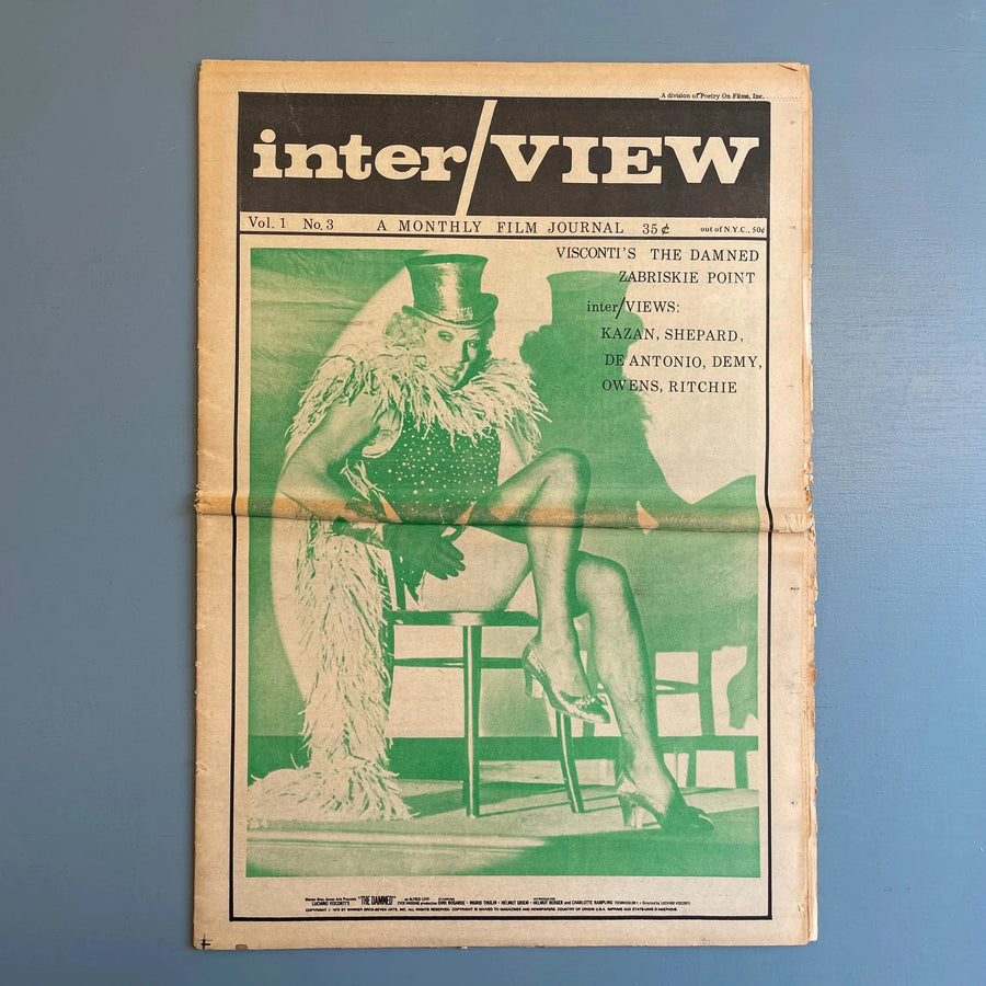 Andy Warhol - Interview Magazine Vol1 No3 - Poetry on Films, Inc 1969 - Saint-Martin Bookshop