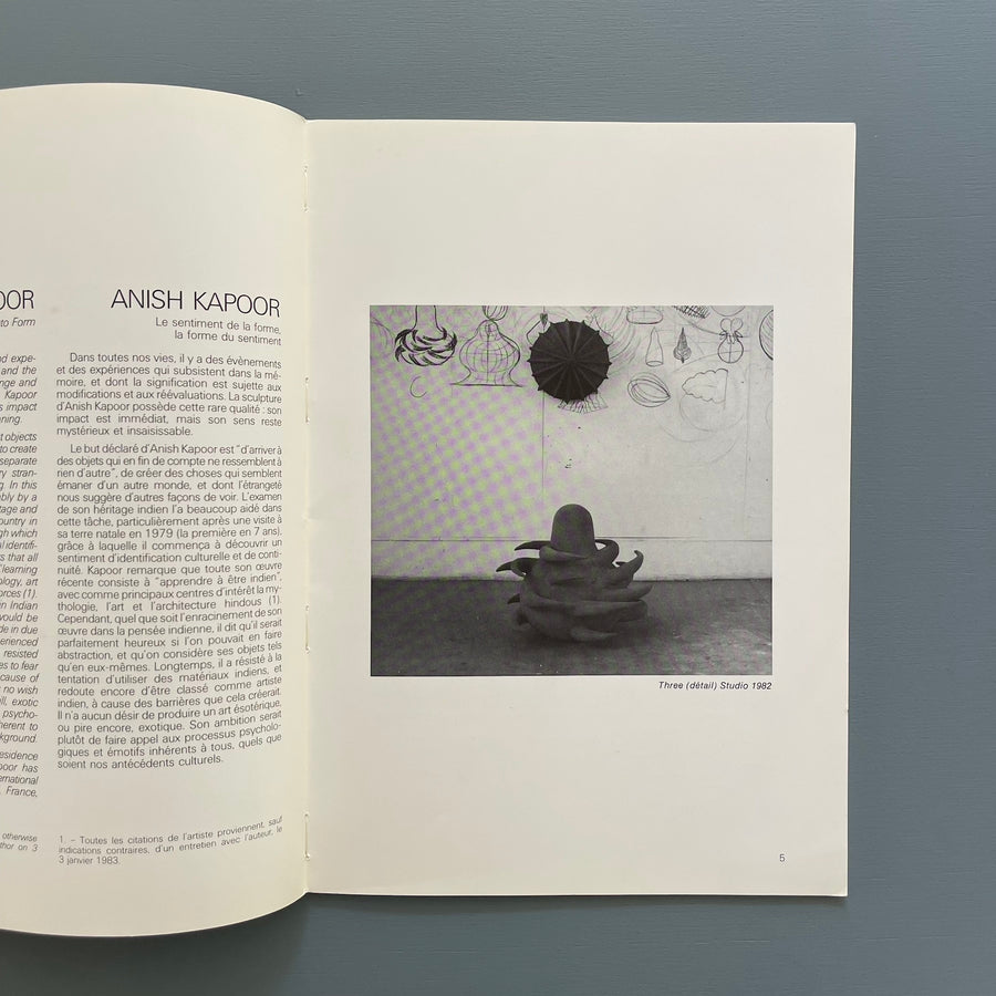 Anish Kapoor - Feeling into Form - Walker Art Gallery/Le nouveau Musée 1983 - Saint-Martin Bookshop