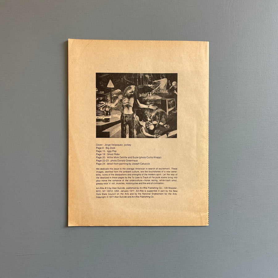 Art-Rite Issue No. 13 - Art-Rite Publishing 1977 - Saint-Martin Bookshop