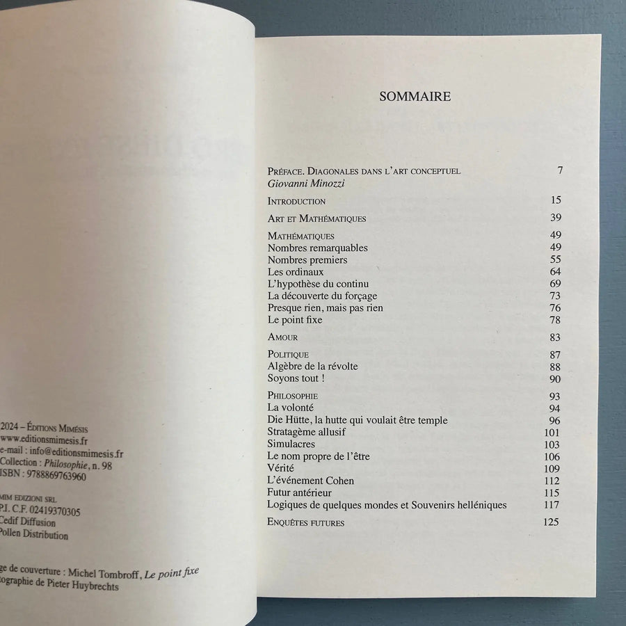 Michel Tombroff - Zéro dièse existe / Art, mathématiques, inesthétique - Éditions Mimésis 2024 - Saint-Martin Bookshop