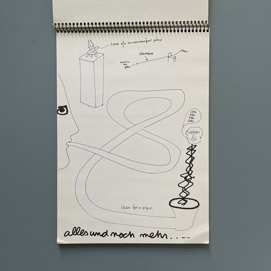 Ben Vautier - Schetsboek - Ram Galerie 1991 - Saint-Martin Bookshop