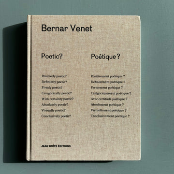 Bernar Venet - Poetic? Poétique? Anthologie 1967-2017 - Jean Boîte Editions 2017 - Saint-Martin Bookshop