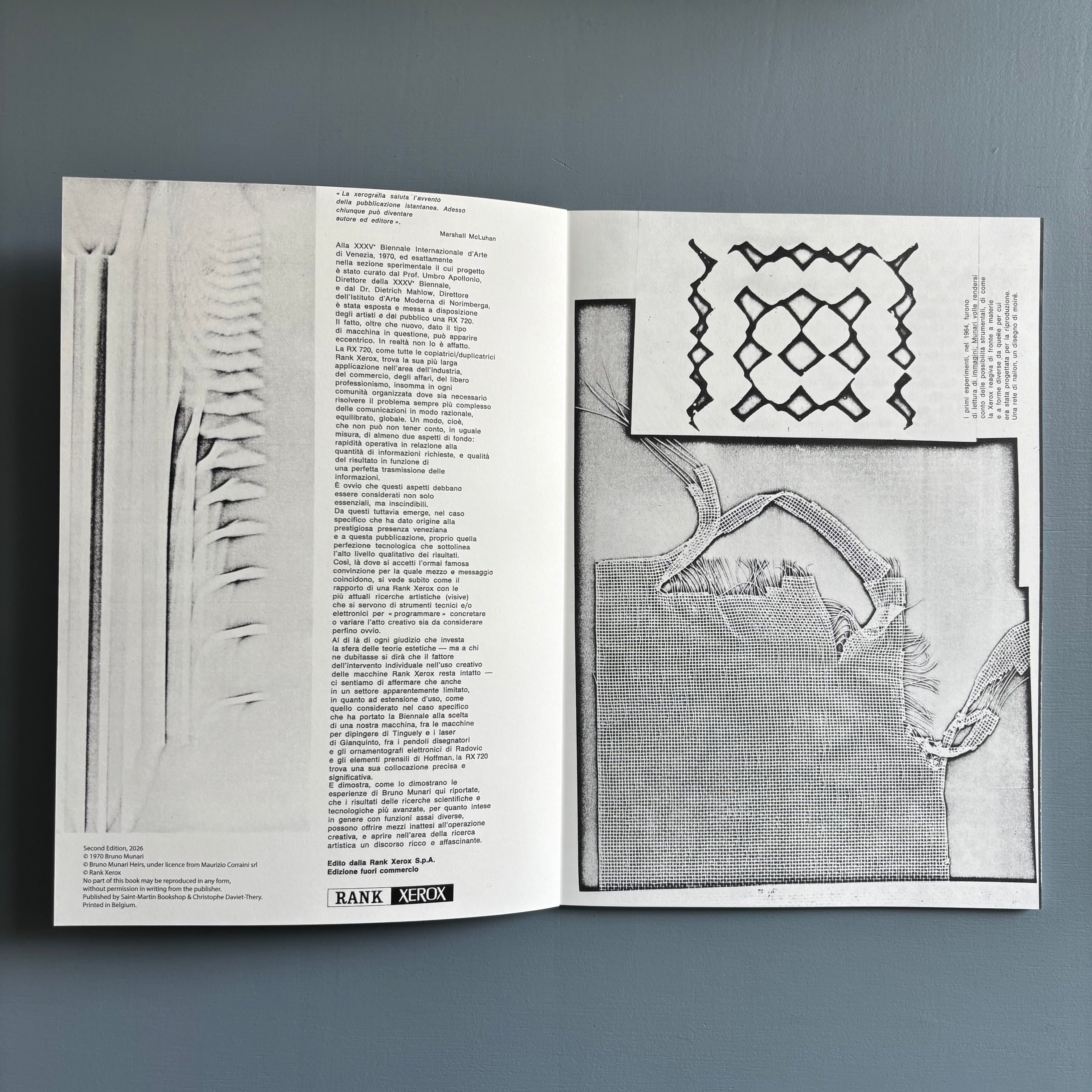 Bruno Munari - Xerografia - Saint-Martin Bookshop/Christophe
