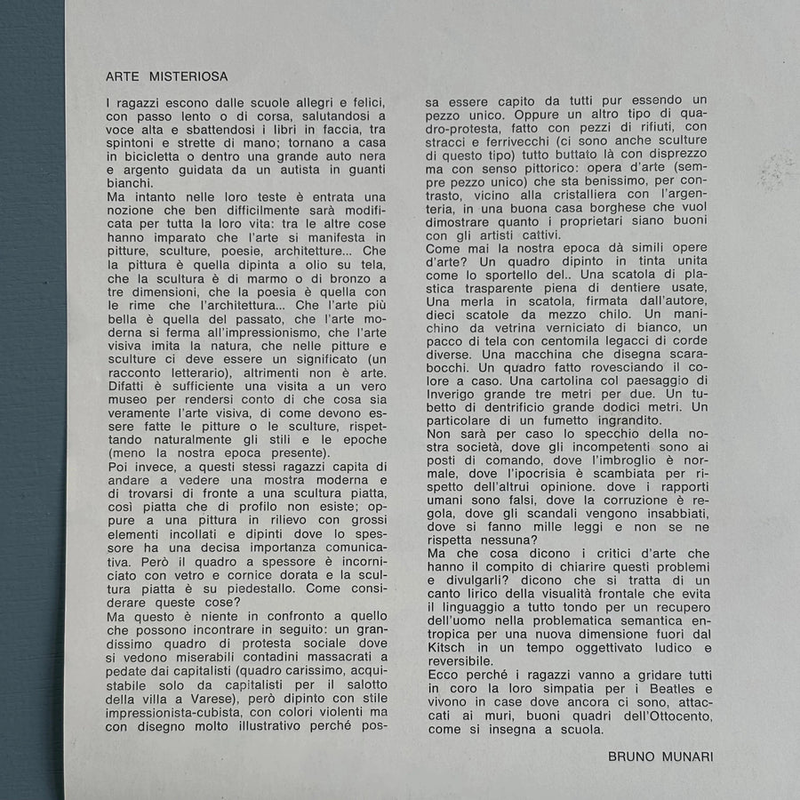 Bruno Munari - xerografie originali, polariscop, oggetti di design - Modern Art Agency 1966 - Saint-Martin Bookshop