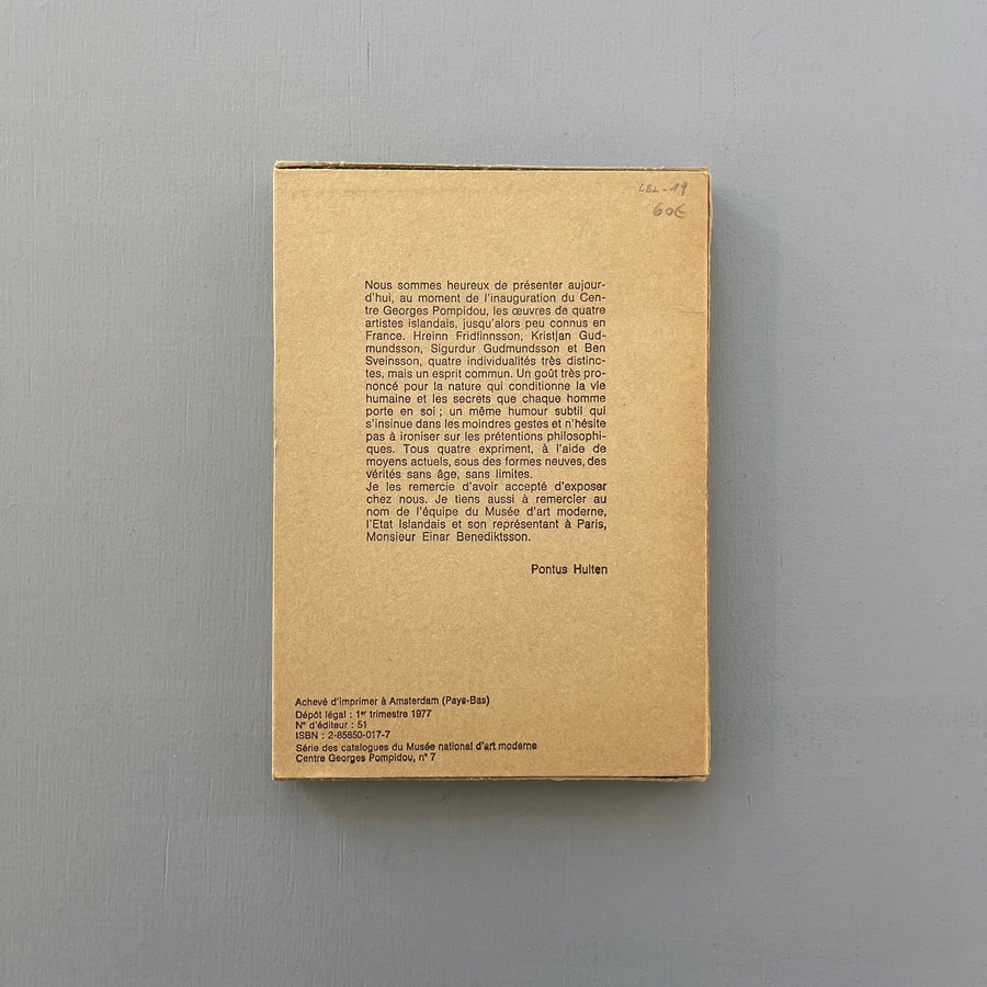 Ca va? Ca va: 4 constats islandais - Centre Pompidou 1977 - Saint-Martin Bookshop