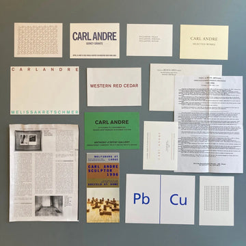 Carl Andre ephemera's - 90's - Saint-Martin Bookshop