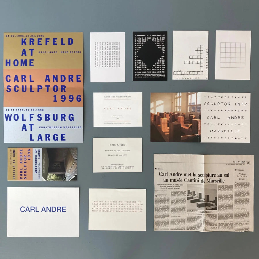 Carl Andre ephemera's - Europa 90's - Saint-Martin Bookshop