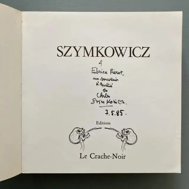 Charles Szymkowicz - Les Cicatrices (signed) - Le Crache-Noir 1982 - Saint-Martin Bookshop