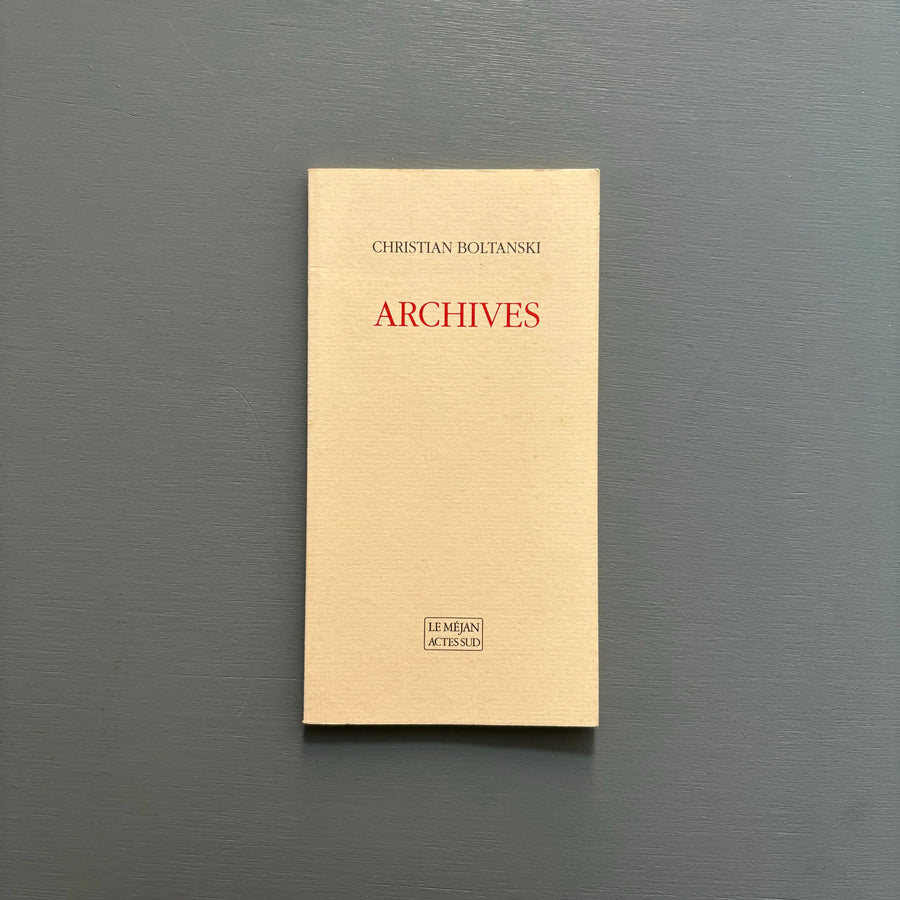 Christian Boltanski - Archives - Le Méjan Actes Sud 1989 - Saint-Martin Bookshop