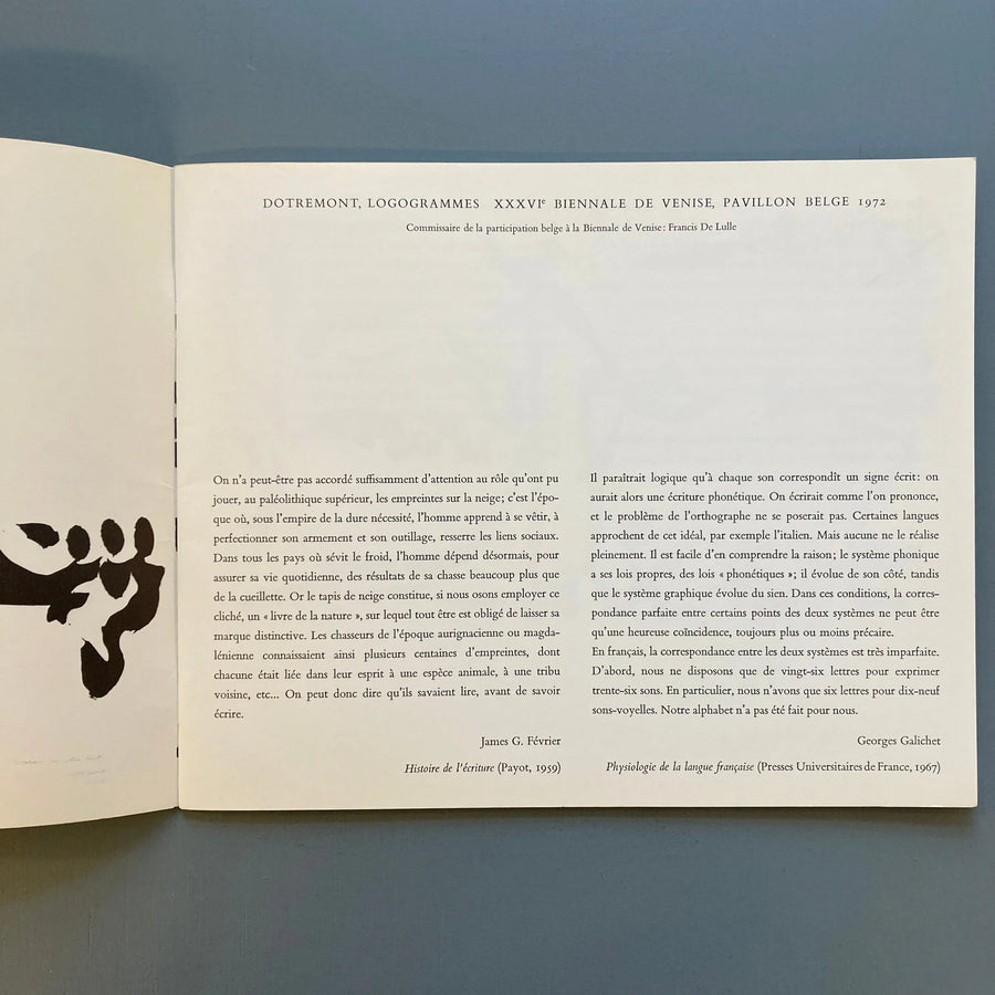 Christian Dotremont - Logogrammes - XXXVIe Biennale de Venise - Bruxelles, Pavillon Belge 1972 Saint-Martin Bookshop