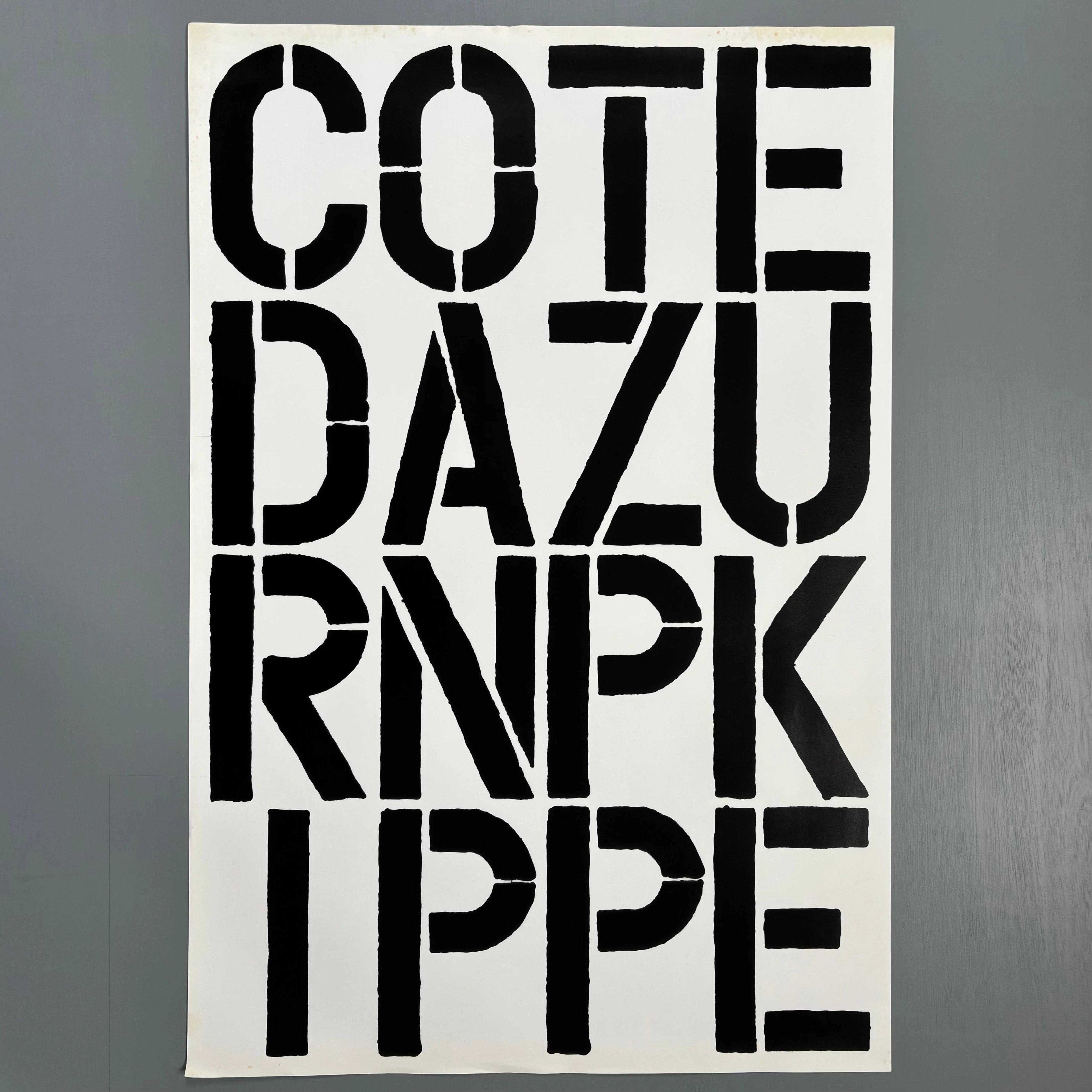 Christopher Wool & Martin Kippenberger poster - Cote d'azur