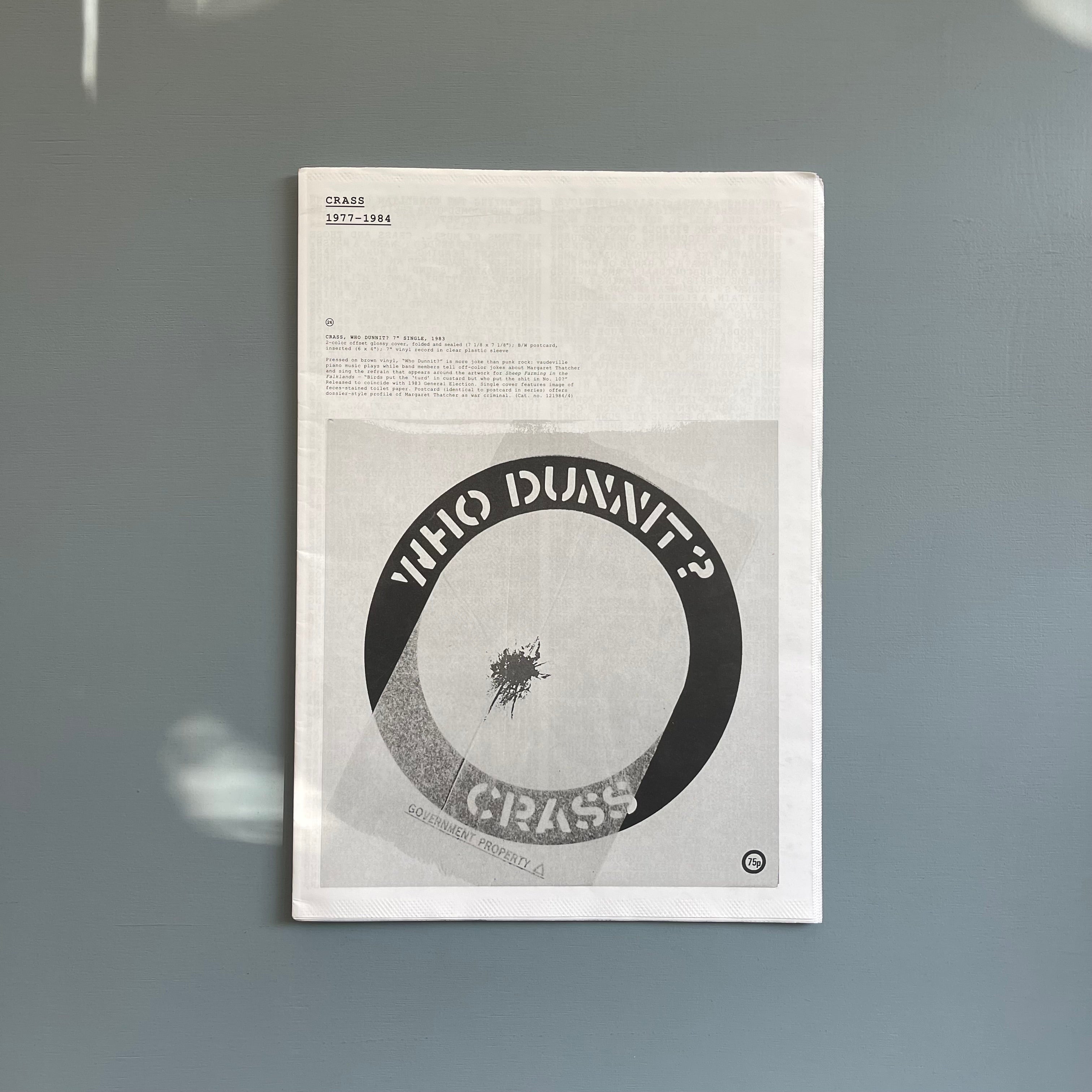 Crass 1977-1984 - PPP Editions 2011 - Saint-Martin Bookshop