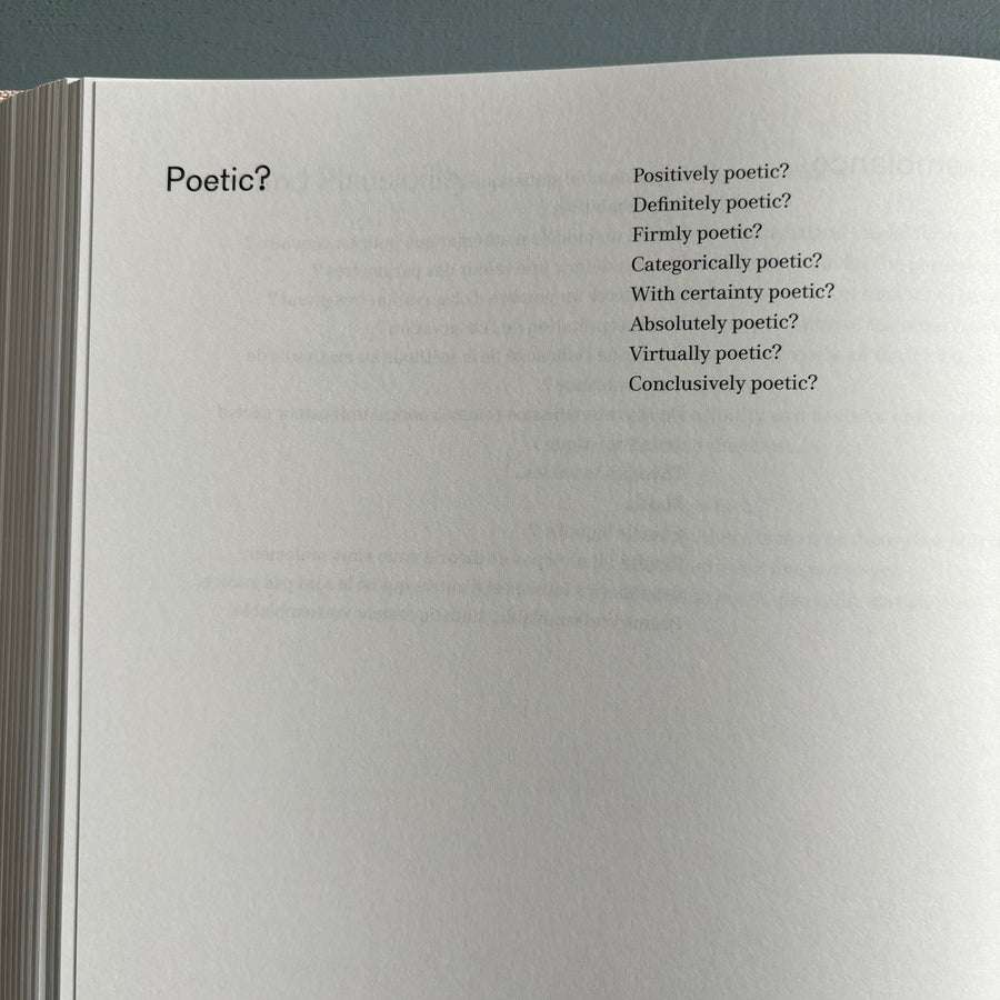 Bernar Venet - Poetic? Poétique? Anthologie 1967-2017 - Jean Boîte Editions 2017 - Saint-Martin Bookshop