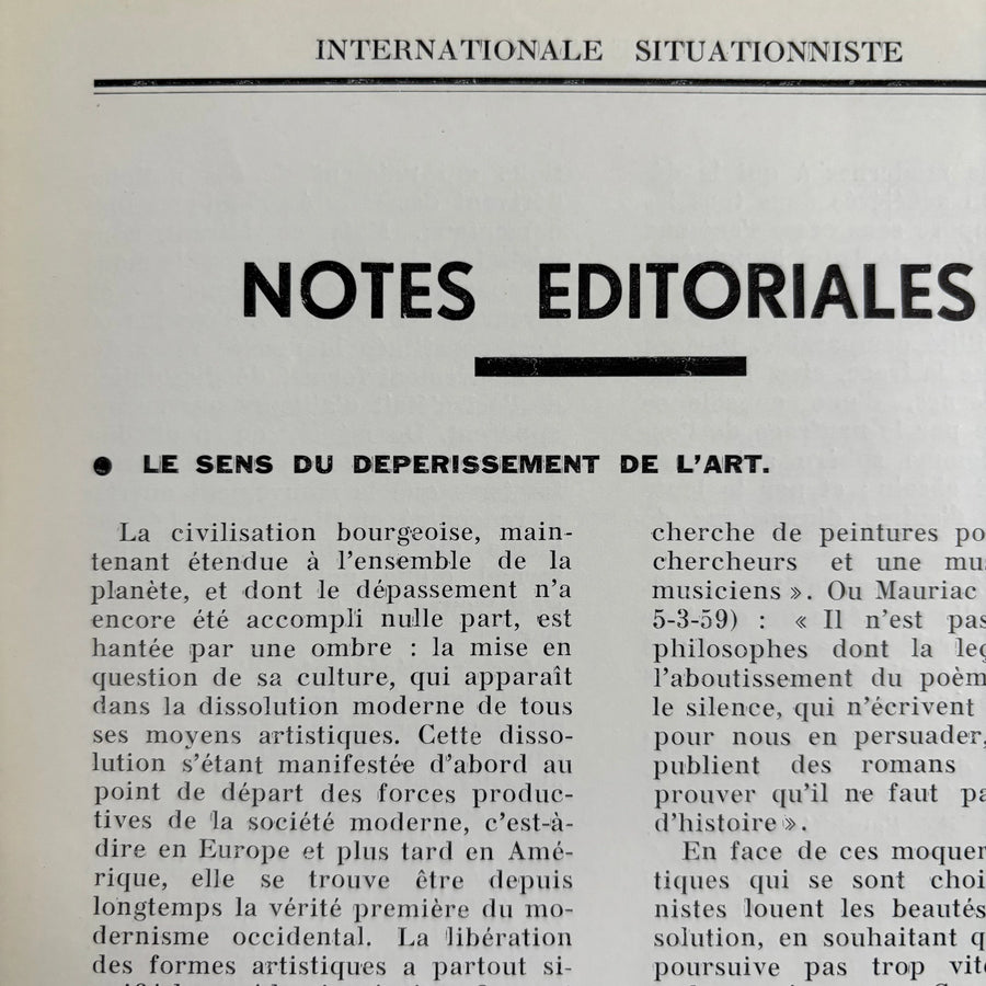 Guy Debord - Internationale situationniste 3 - InSi 1959 - Saint-Martin Bookshop