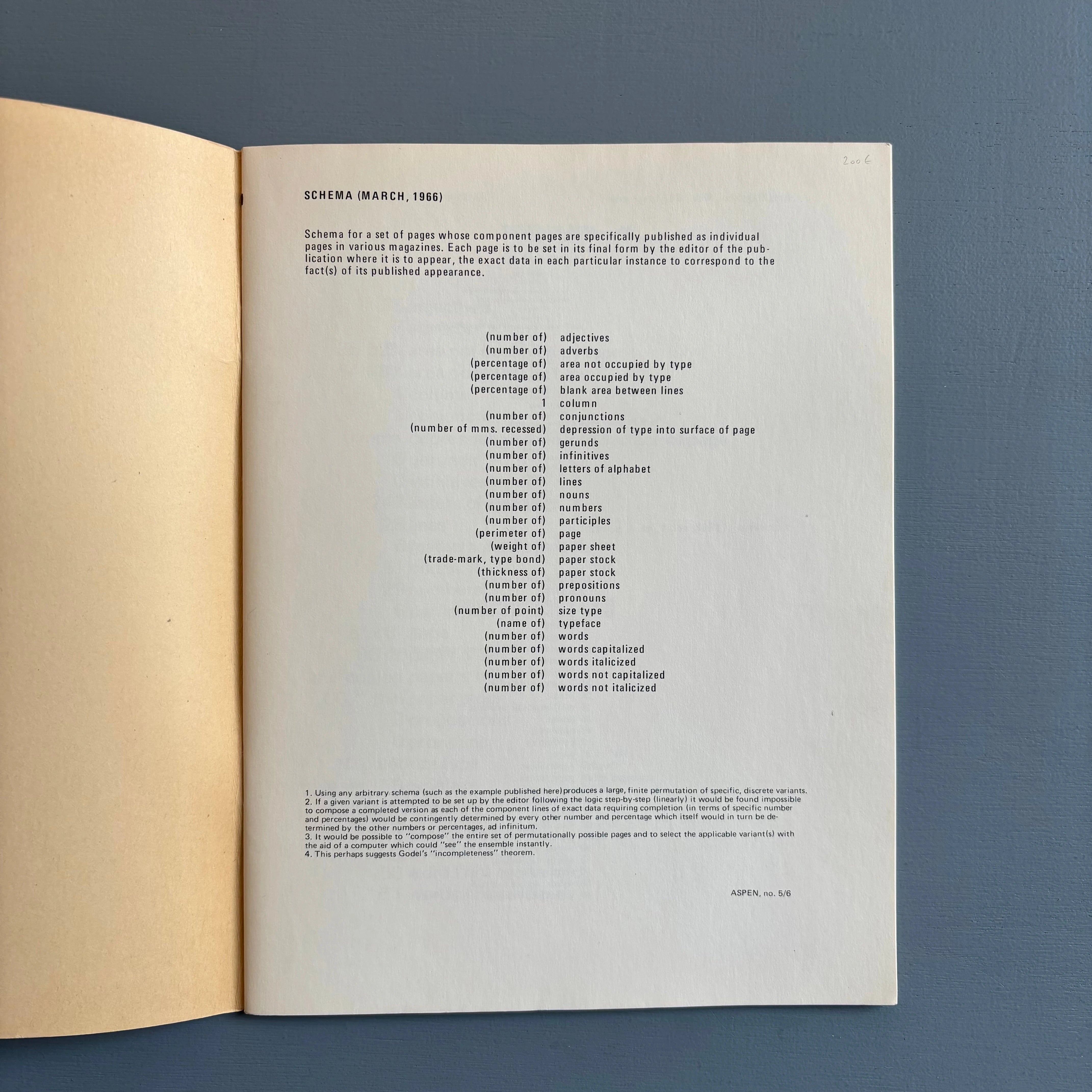 Dan Graham - aka 1966 Schema (March 1966) - Dan Graham/Lisson/Koenig ...