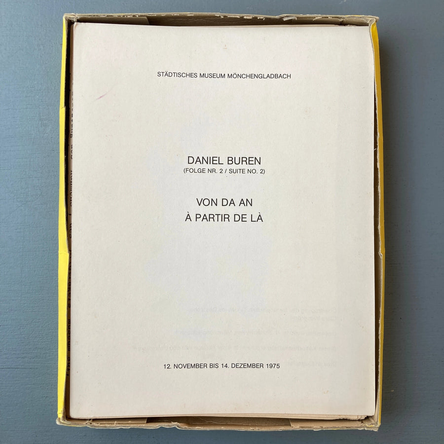Daniel Buren - Von Da An / A partir de là (#464/660) - Städtisches Museum Mönchengladbach 1975 Saint-Martin Bookshop