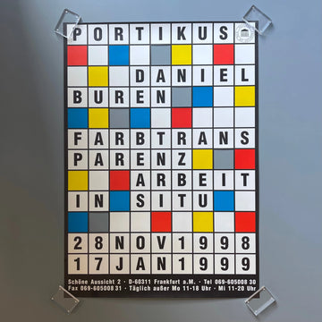 Daniel Buren - Farbtransparenz. Arbeit in Situ - Poster - Exhibition Nr 90 Portikus 1998