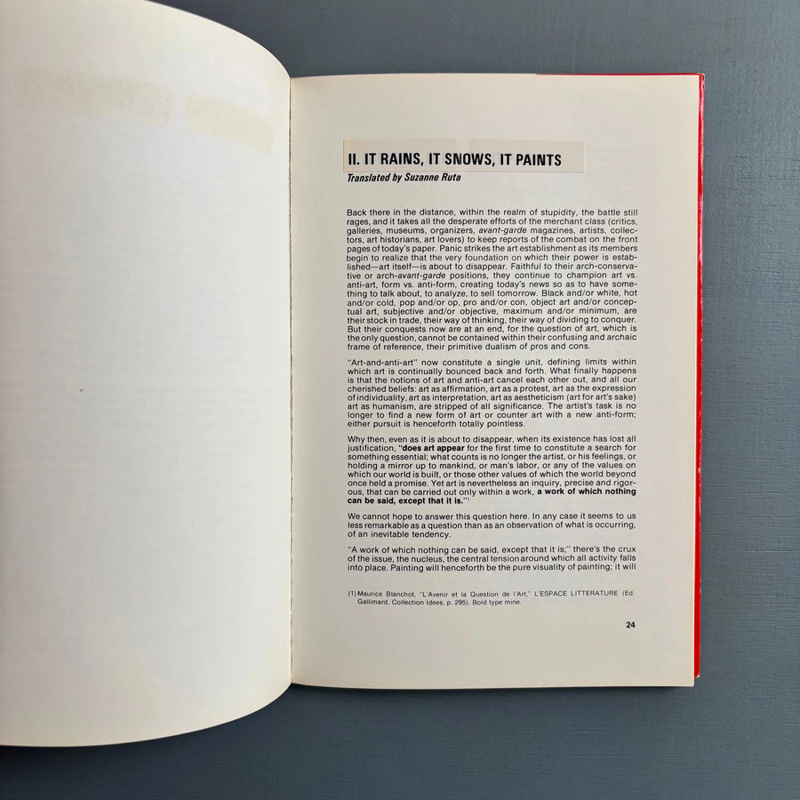 Daniel Buren - Five Texts - John Weber Gallery, Jack Wendler Gallery 1973 - Saint-Martin Bookshop