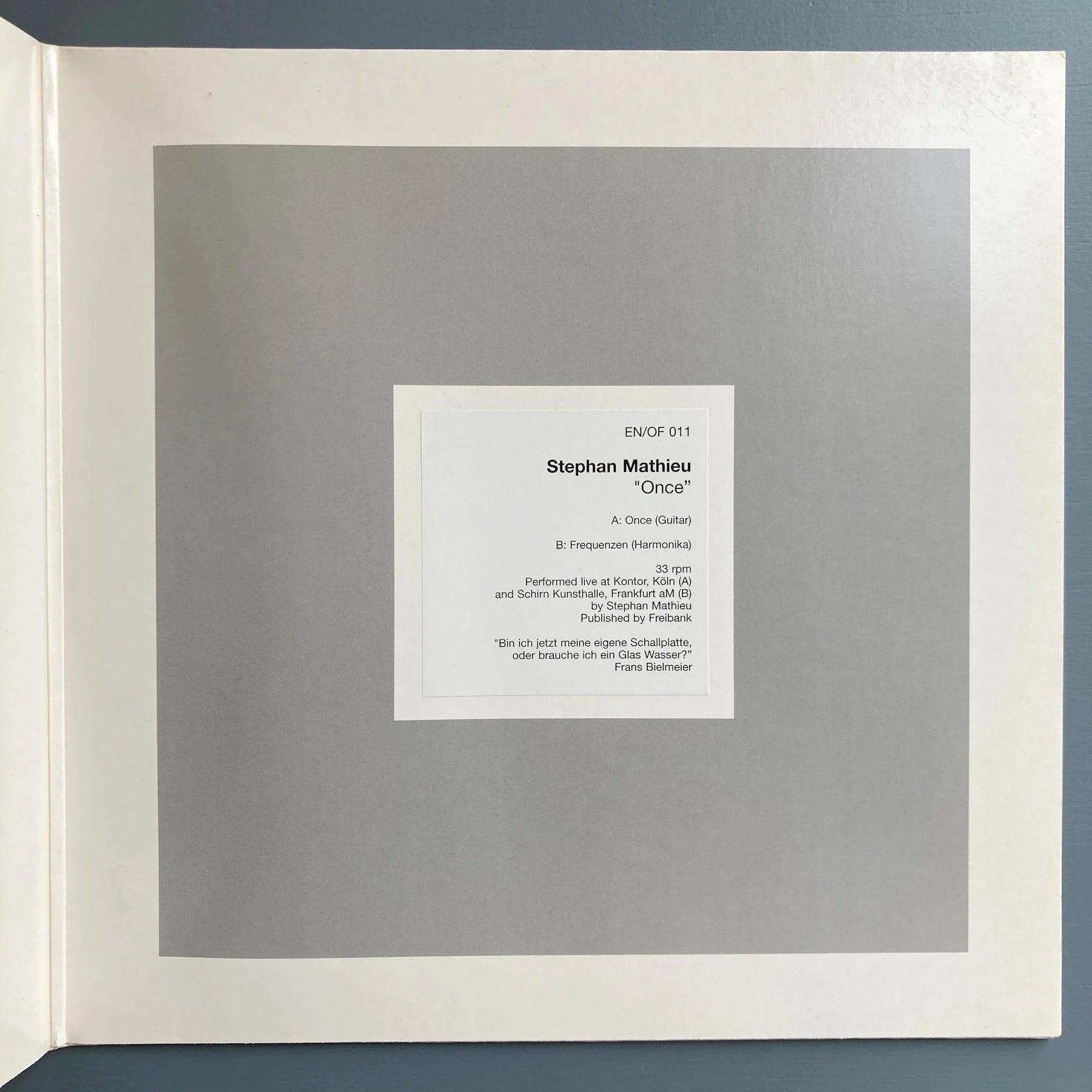 Darren Almond / Stephan Mathieu - EN/OF 011 2003 - Saint-Martin Bookshop