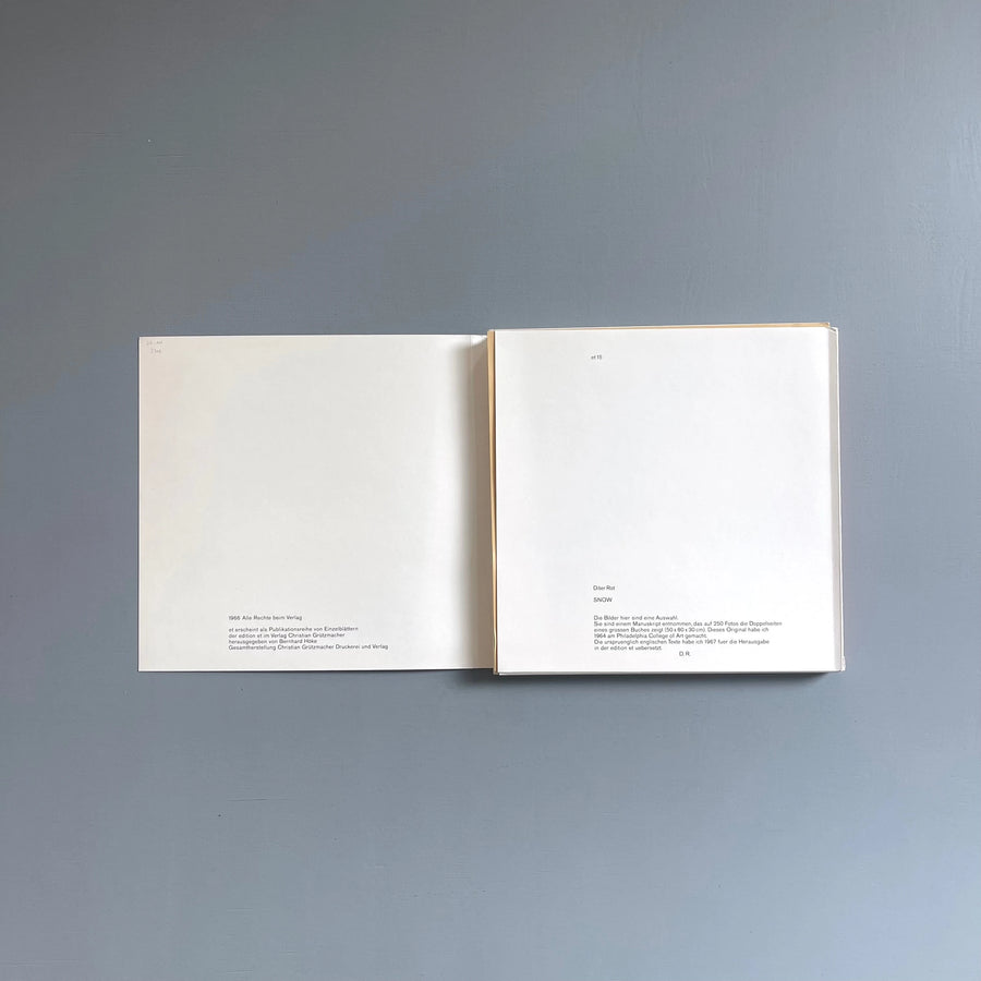 Dieter Rot - Snow - Edition ET 1966
