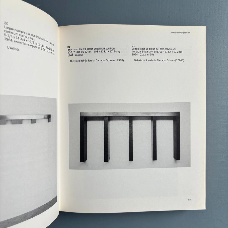Donald Judd - Catalogue Raisonné of Paintings, Objects, and Wood-Blocks 1960 - 1974 - The National Gallery of Canada 1975 - Saint-Martin Bookshop