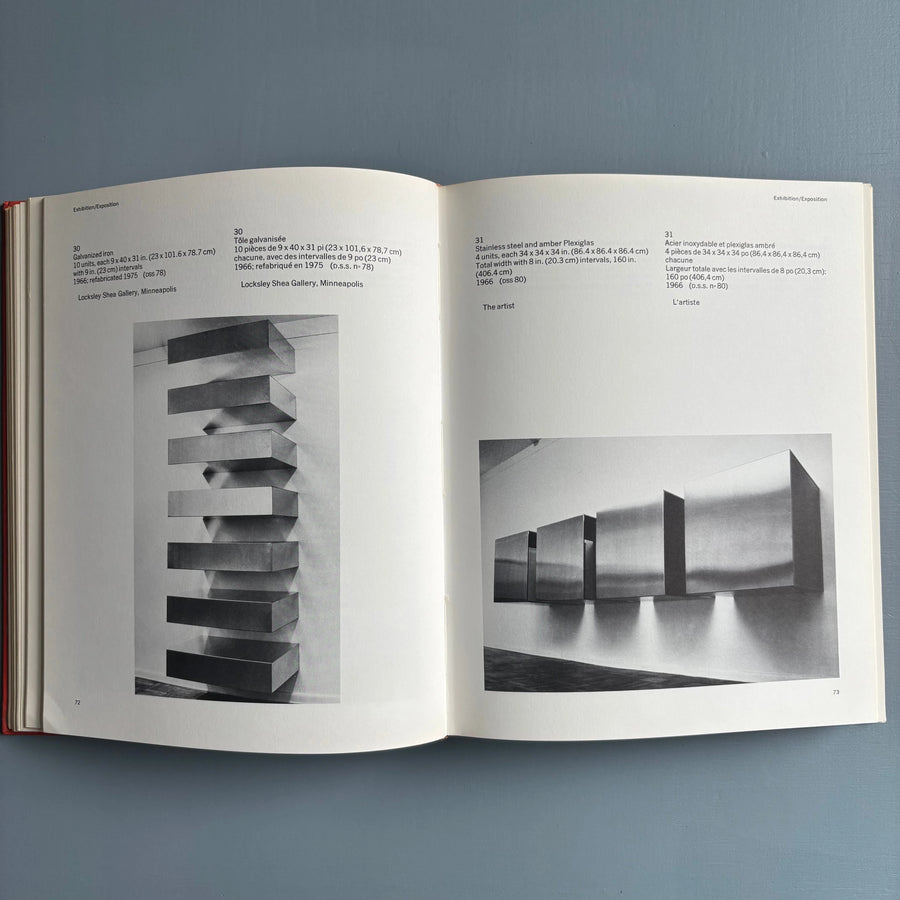Donald Judd - Catalogue Raisonné of Paintings, Objects, and Wood-Blocks 1960 - 1974 - The National Gallery of Canada 1975 - Saint-Martin Bookshop