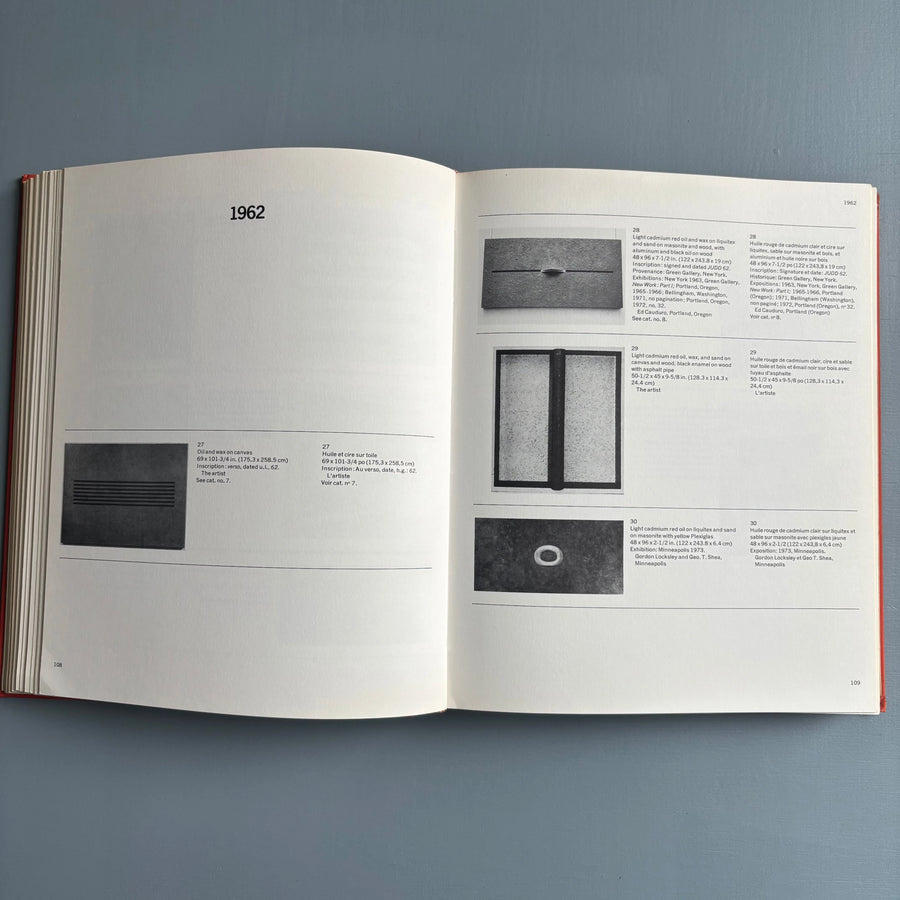 Donald Judd - Catalogue Raisonné of Paintings, Objects, and Wood-Blocks 1960 - 1974 - The National Gallery of Canada 1975 - Saint-Martin Bookshop