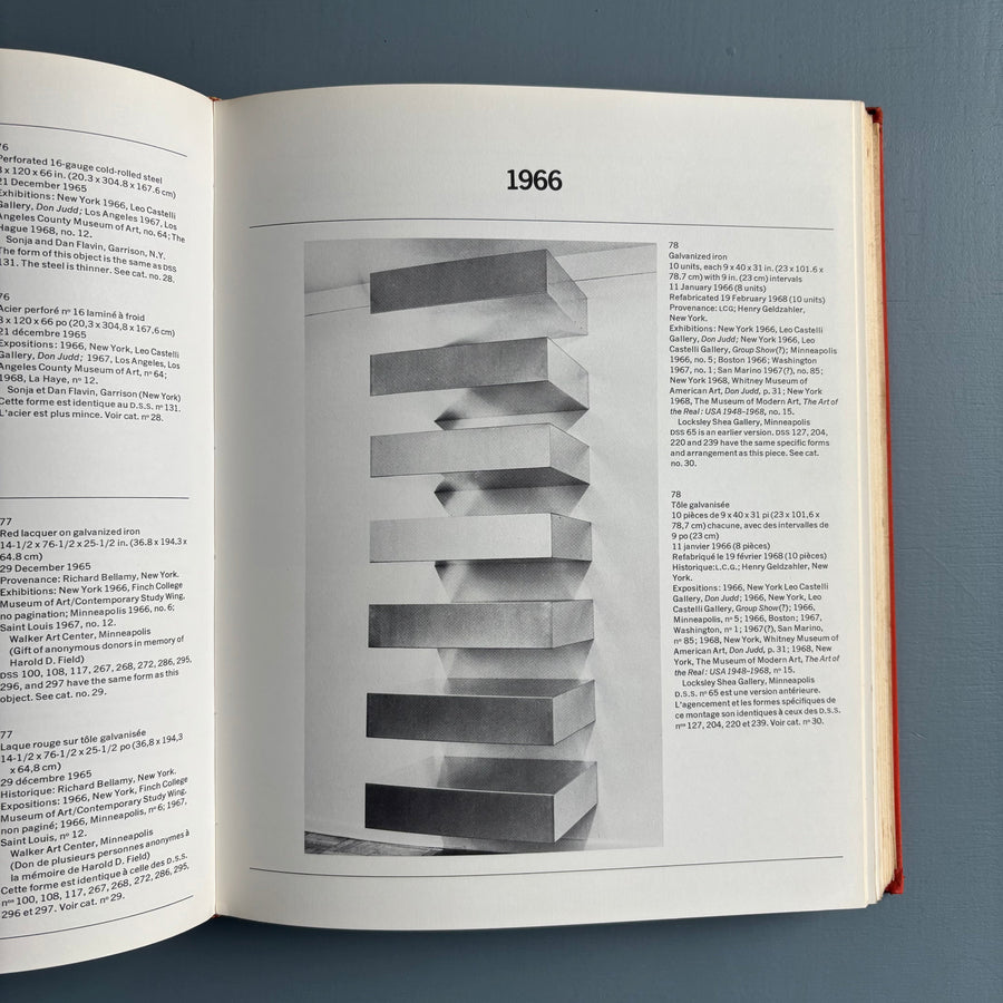 Donald Judd - Catalogue Raisonné of Paintings, Objects, and Wood-Blocks 1960 - 1974 - The National Gallery of Canada 1975