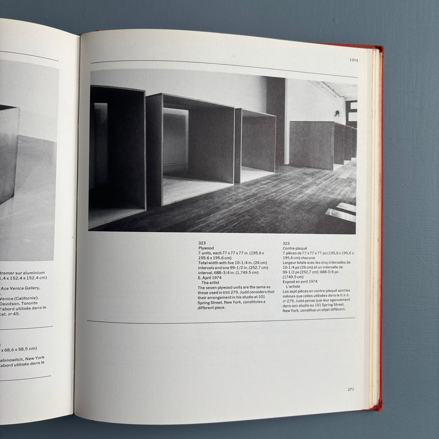 Donald Judd - Catalogue Raisonné of Paintings, Objects, and Wood-Blocks 1960 - 1974 - The National Gallery of Canada 1975