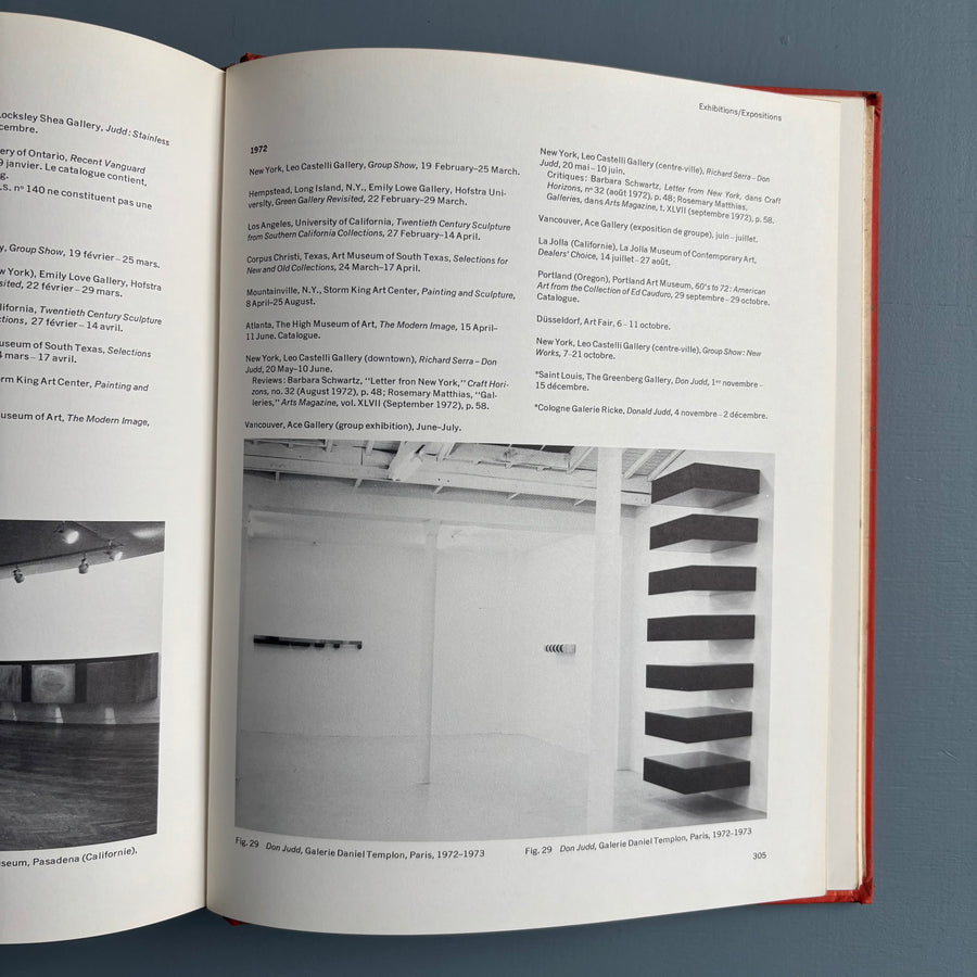 Donald Judd - Catalogue Raisonné of Paintings, Objects, and Wood-Blocks 1960 - 1974 - The National Gallery of Canada 1975