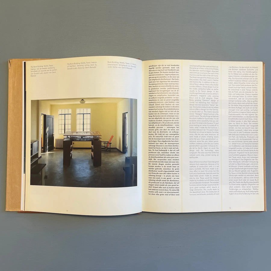 Donald Judd Furniture - Retrospective - Boymans-Van Beuningen Museum 1993 - Saint-Martin Bookshop