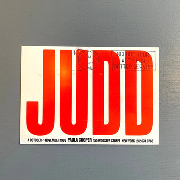 Donald Judd ephemera's - Various circa 80's & 90's - Saint-Martin Bookshop