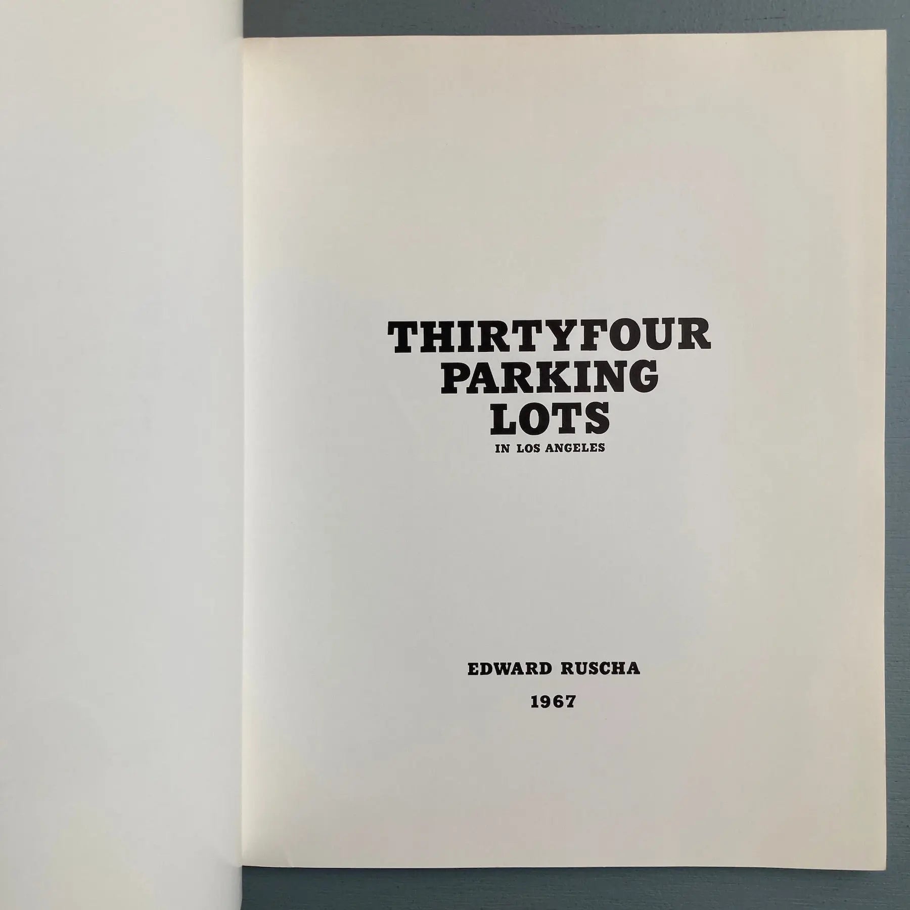 Ed Ruscha - Thirty Four Parking Lots in Los Angeles - Edward