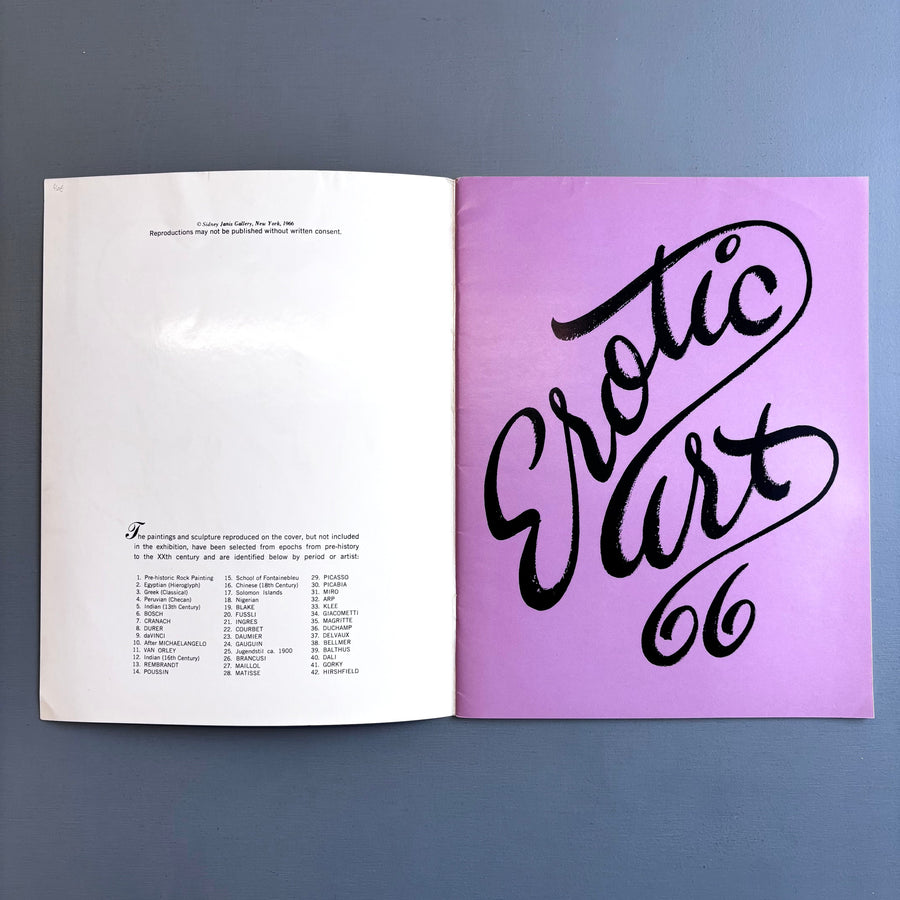 Erotic Art 1966 - Sidney Janis Gallery 1966