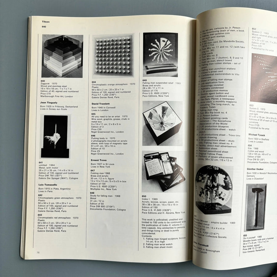 3 -> ∞ : new multiple art - Arts Council of Great Britain 1970 - Saint-Martin Bookshop