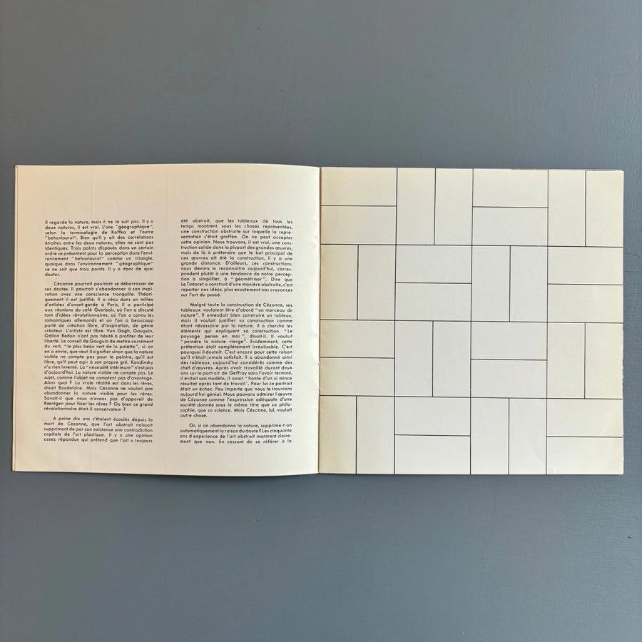François Morellet (signed) - A la recherche d'une base. Peintures de Morellet  - Molnar 1958 - Saint-Martin Bookshop