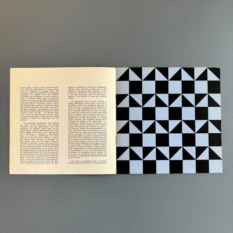François Morellet (signed) - A la recherche d'une base. Peintures de Morellet  - Molnar 1958 - Saint-Martin Bookshop