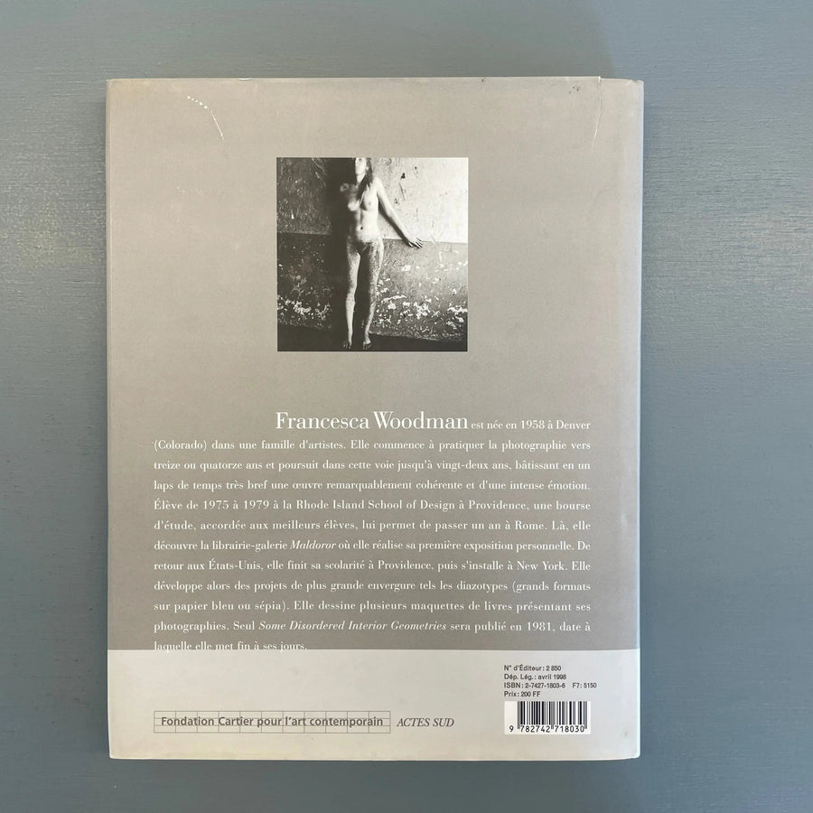 Francesca Woodman - Fondation Cartier pour l'art contemporain - actes sud 1998 Saint-Martin Bookshop