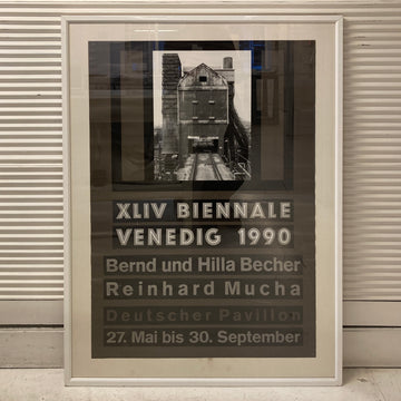 Bernd & Hilla Becher / Reinhard Mucha (poster) - XLIV Biennale Venice 1990 - Saint-Martin Bookshop