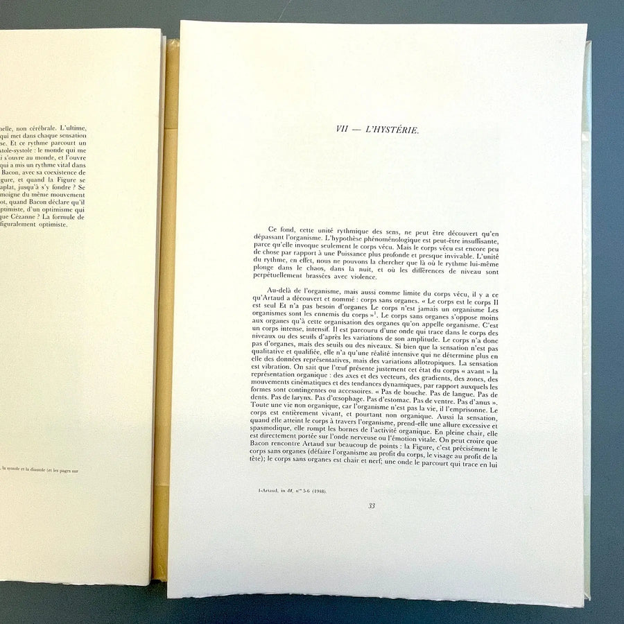 Gilles Deleuze - Francis Bacon: Logique de la sensation - Editions de la Différence 1981 - Saint-Martin Bookshop